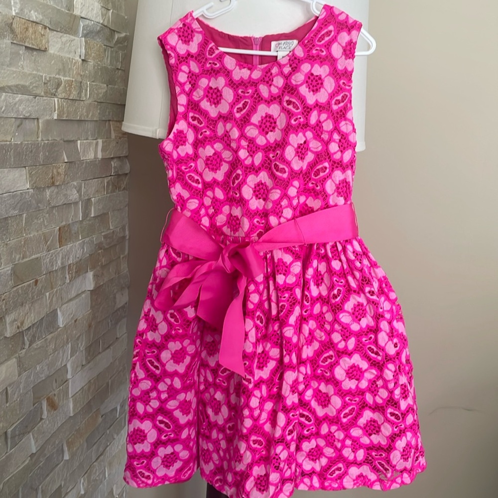 Bright Pink eyelet dress